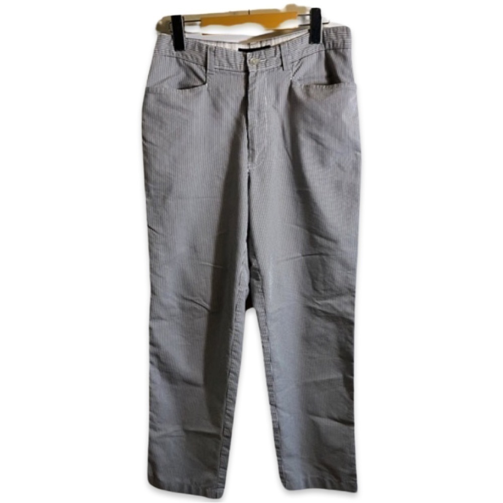 BANANA Republic 31R Striped Cotten Blend Pants Nautical Pin Stripe